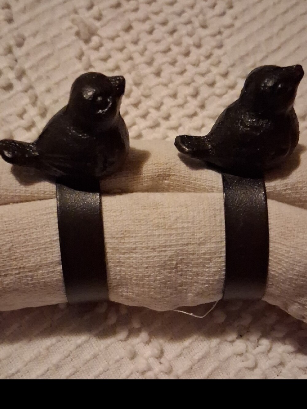Cast Iron Bird Napkin  Rings